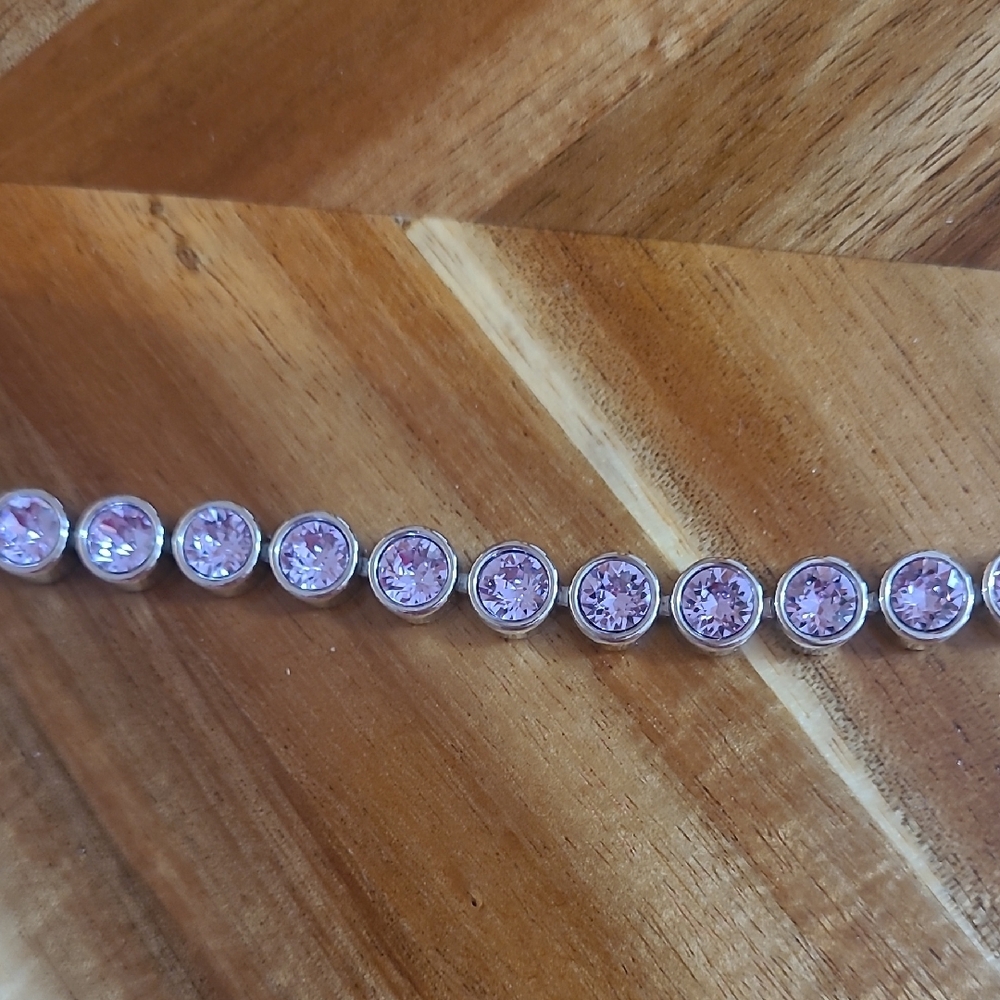 Touchstone Crystal Lavender Crystal Tennis Bracelet - Picture 2 of 2